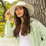 Pistil Women's Giada Wide Brim hat in white