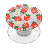 PopSockets PlantCore Berries and Cream Translucent Phone Grip expanded position
