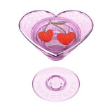 PopSockets Glitter Sugar Plum Cherry Phone Grip heart glitter design back detail