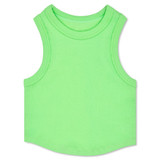 Iscream Girls' Cropped Racerback Tank Top in Apple Green