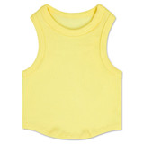 Iscream Girls' Cropped Racerback Tank Top in Butter Yellow