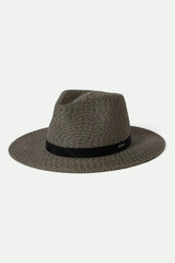 Brixton Carolina Straw Packable Wide Brim Hat