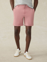 Faherty All Day 7" Shorts Rose Red flat lay