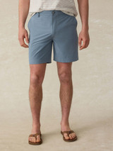 Faherty All Day 7" Shorts Deep Marine Blue front view
