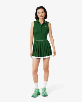 Lacoste Women's Ultra Dry Tennis Heritage Dress in Green Flour