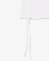 Lacoste Women's Slim Fit Adjustable Piqué Polo White detail view