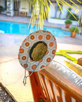 The Hemlock Little Kids' Straw Lifeguard Hat in the Suns colorway