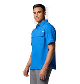 Columbia Men's PFG Backwater Shirt Vivid Blue side detail