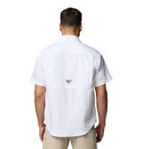 Columbia Men's PFG Backwater Shirt White front view