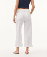 Bella Dahl Women's Saige Wide Leg Crop Pant in White side view