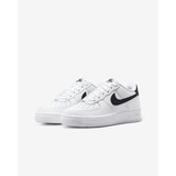 Nike Big Kids' Air Force 1 Shoes White and Black three-quarter view