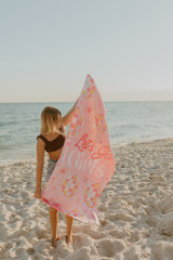 KATYDID Let's Go Girls Beach Towel in use