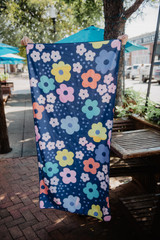 KATYDID Navy Daisy Beach Towel lifestyle