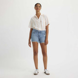 Levi's Women's Mid Length Denim Shorts The Levi's Women's Mid Length Denim Shorts back view