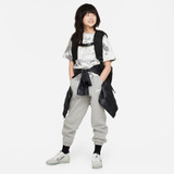 Nike Girls' Sportswear Club Fleece Loose Pants in Dark Grey Heather