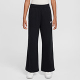 Nike Sportswear Girls' Club Fleece Wide Length Pants in Black front view