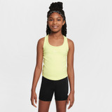 Nike Girls' One Tank Top Light Lemon Twist front view