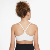 Nike Girls' Indy Sports Bra in White back view