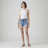 The Levi's Women's 501 Original High Rise Shorts in Medium Wash
