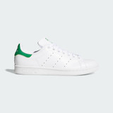 adidas Women's Stan Smith White and Green three-quarter view