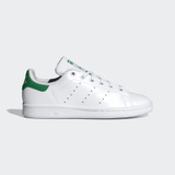 adidas Big Kids' Stan Smith Shoes White and Green top view