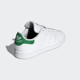 adidas Big Kids' Stan Smith Shoes White and Green three-quarter view