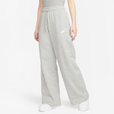Nike Women's Club Fleece Mid Rise Wide Leg Sweatpants in Grey front view