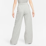 Nike Women's Club Fleece Mid Rise Wide Leg Sweatpants in Grey back view