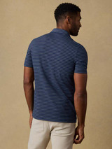 Faherty Men's Movement Polo Ravine Waters Stripe front view
