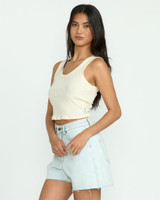Billabong Women's Rerun Tank Top in White Cap