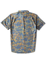 The Vissla Men's Botanica Eco Short Sleeve Shirt in Dark Denim Blue