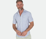 The Criquet Men's Performance Pearl Snap Shirt in Navy