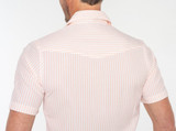 The Criquet Men's Performance Pearl Snap Shirt in Pink