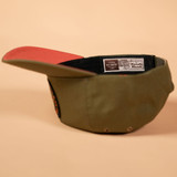 Texas Hill Country Provisions River Temptress Snapback in Olive Green front view