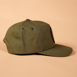 Texas Hill Country Provisions River Temptress Snapback in Olive Green back view