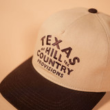 The Texas Hill Country Provisions Hilltop Snapback in Brown/Tan