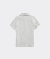 Vineyard Vines Boys' Surf Polo Heather Grey side detail