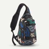 Patagonia Atom 8L Sling Bag in black, front angled view