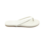 Soléi Sea Women's Indie Patent Flip Flop Sandals in Cream