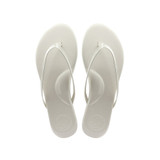 Soléi Sea Women's Indie Patent Flip Flop Sandals in Cream
