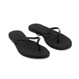 Soléi Sea Women's Indie Patent Flip Flop Sandals in Black