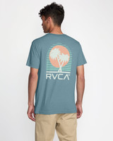RVCA Men's Puerto Nuevo Tee in Vintage Navy side view