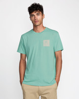 RVCA Men's VA All The Way Short Sleeve Tee Bottle Green detail view