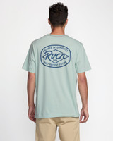 RVCA Men's Ranch Seal Tee in Blue fit view