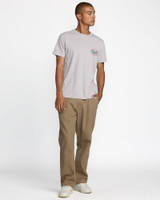 RVCA Men's Frond Script Tee in Lilac back view