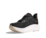 Hoka Women's Clifton 10 Running Shoes Black and Rose Gold lateral view