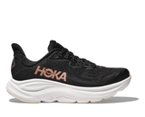 Hoka Women's Clifton 10 Running Shoes Black and Rose Gold medial view