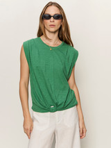 Sanctuary Women's Knotted Muscle Tee in Green Juice