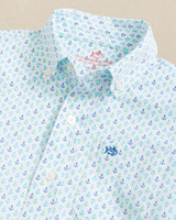 The Southern Tide Boys' Anchors Away Sportshirt in Light Blue
