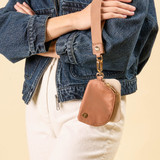 The Darling Effect Dynamic Duo Pouch Wristlet in Beige